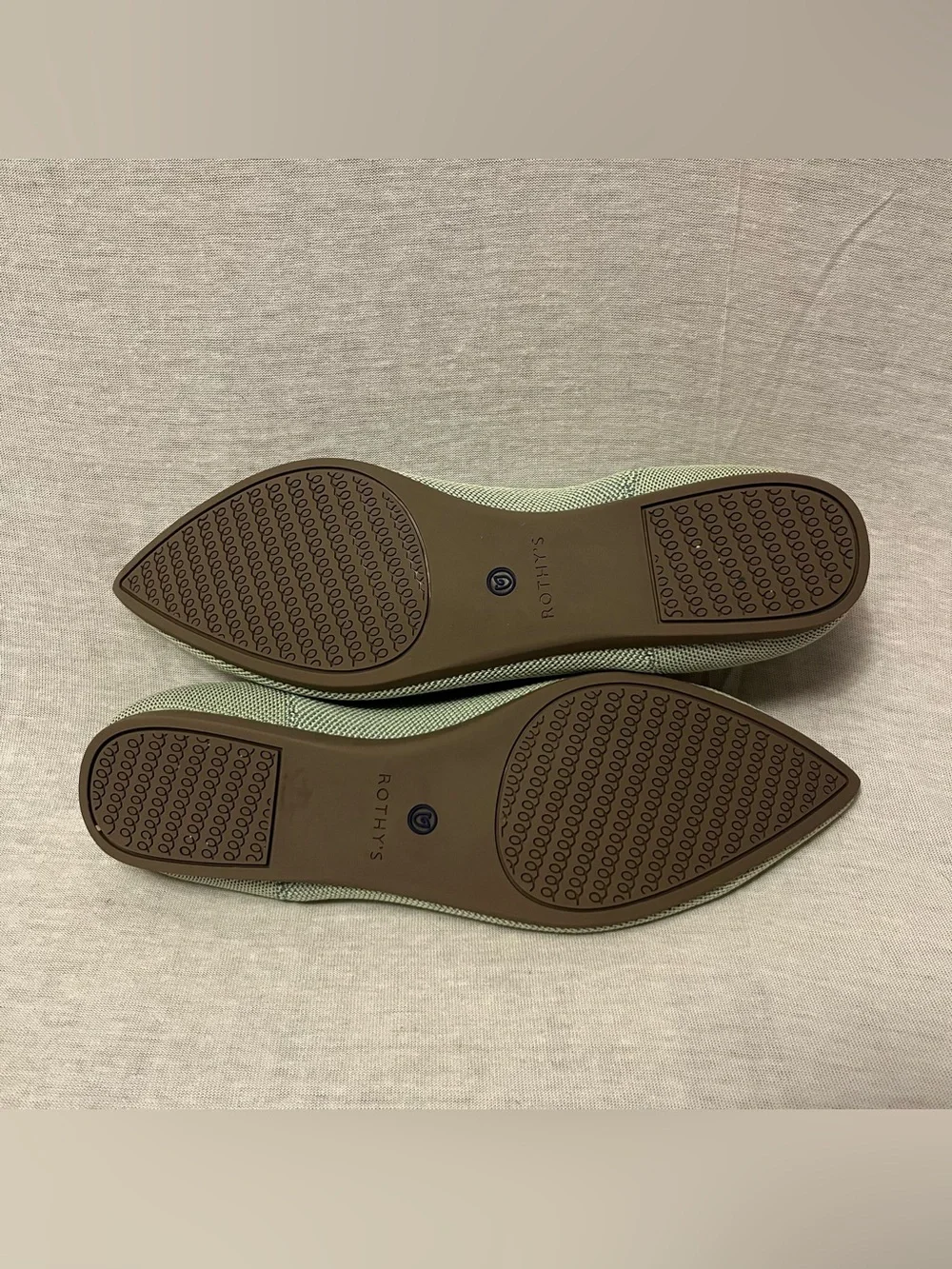 Rothy's The Point Classic Knit Green Flats